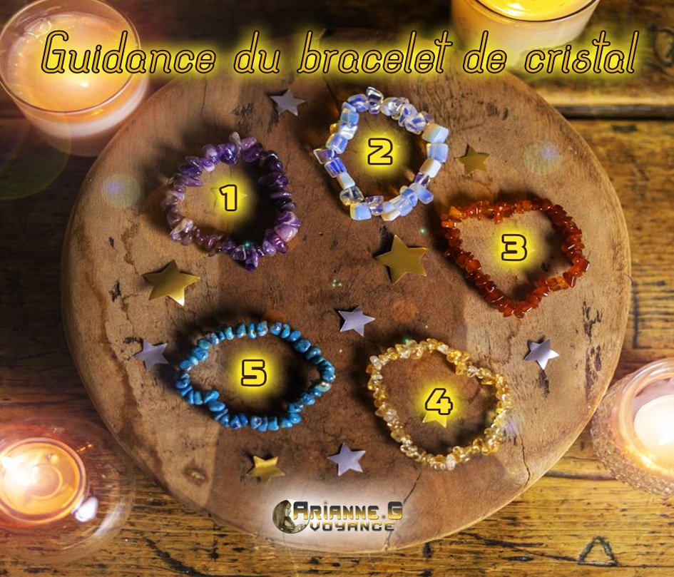 Guidance spirituelle du bracelet de cristal divinatoire