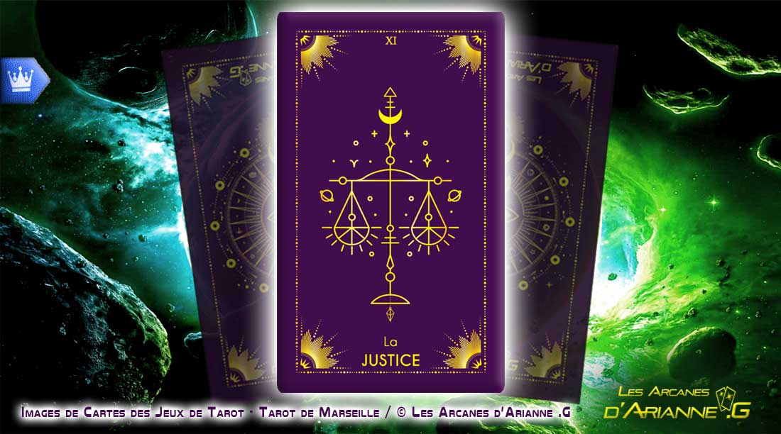 Carte LA JUSTICE du Tarot Arcane Majeur °11