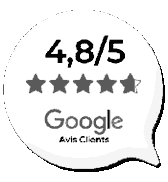 Badge De Ma Note Chez Google De 4,8 Sur 5 Avec Plus De 70 Avis