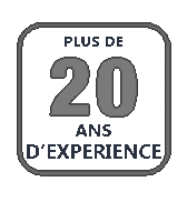 Badge Plus De 20 Ans D'Expérience