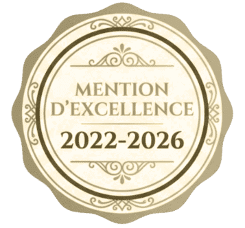 badge officiel mention excellence de 2022 à 2025