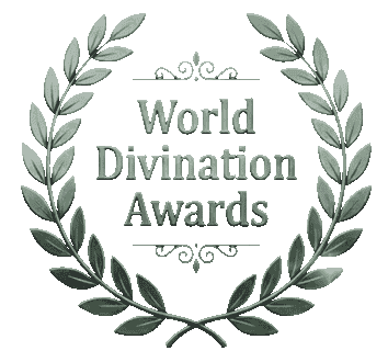 Badge de ma double nomination World Divination Award 2025 & 2024